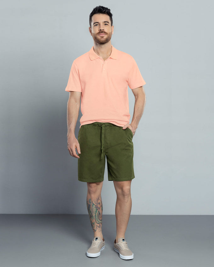 Bermuda para hombre cintura ajustable#color_931-verde-militar