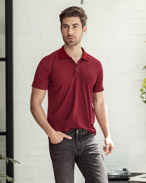 Camiseta tipo polo en jersey#color_867-vinotinto