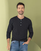 Camisuéter henley con perilla decorativa
