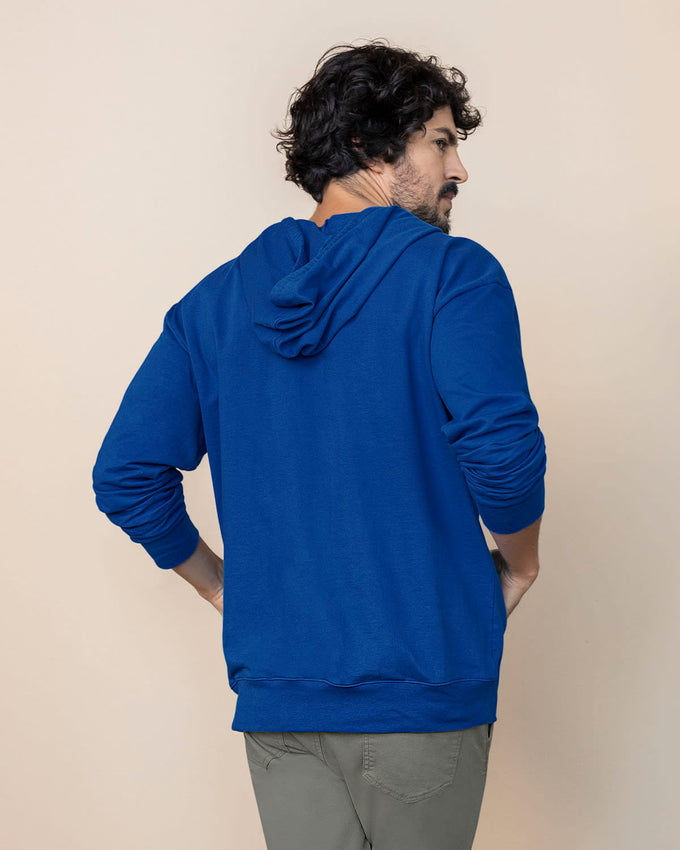 Suéter manga larga con bolsillo frontal funcional#color_547-azul