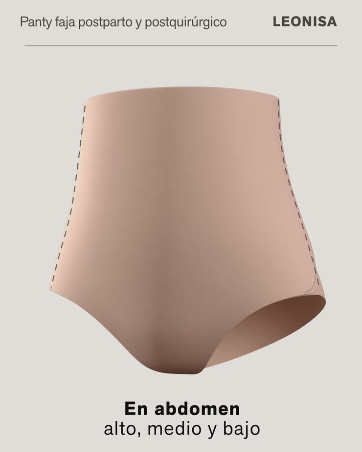 Bloomer faja postparto y postquirúrgico con laterales en velcro